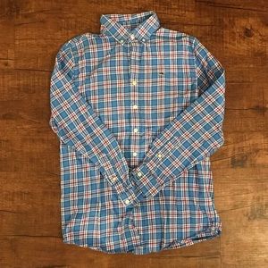 Vineyard Vines Boys L Button Down Plaid Shirt.